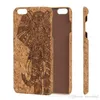 Phone Cases For iPhone 6 7 8 Plus X XS XR 11 12 Pro Max Back Cover ShellNatural Cork Skull Pattern Custom Laser Designs