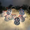 Decorações de Natal 20 LED Xmas Tree Snowman String Festival Festival Decoração Papai Noel Party Home ao ar livre