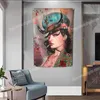 Uniform Ox Hat Ladies Flag Banner Sexy lady Beauty and Art Home Decoration Hanging flag 4 Gromments in Corners 3*5FT 96*144CM Inspirational Wall Decor