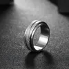 8 مم أزياء الدوران الفولاذ المقاوم للصدأ حلقات للرجال النساء المائل خطوط الاتجاه التيتانيوم خاتم الزفاف المجوهرات هدية 4043814