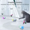 Bentopal - 스마트 자동 로봇 USB 충전식 깃털 스틱 코어 가벼운 고양이 장난감 및 2.4 g 원격 제어 재미 있은 고양이 공 210929