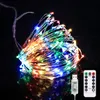 Strings LED String Lights USB Copper Wire Fairy Decoratie Strip Warm Wit Holiday Lighting 5m Remote Lamp voor Party Christmas Wedding