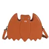 Evening Bags D0LF Pu Leather Bat Messenger Soft Funny Animal Pattern Shoulder Bag Cute Cartoon Crossbody Gothic Satchel231L