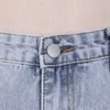 Casual Patchwork Pearl Short per donna Pantaloncini streetwear in denim a vita alta Abbigliamento moda femminile Estate 210521