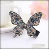 Barrettes Jewelry Jewelrygirls Cabelo INS Clipes 3D Diamand Butterfly Hairpins Aessories Pin Hairpin Overlock Deliver