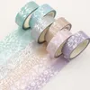 6Rolls/Box Flower Plant Washi Tape Set Gold Foil Masking Tape Decorative Adhesive Tape Sticker Scrapbooking Diy Diy Stationery