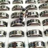 Band Rings 30pcs Top Quality Men's Skull Rings Stainless Steel 316L Gothic Biker Ring Comfort-fit rings Wholesale Jewelry Lot