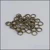 Pump Rings Split Jewelry Acalhos Componentes de 100-200pcs Loops duplos abertos DIY AESSORIAS CIRLE