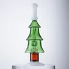 10-Zoll-Weihnachtsstil-Bongs Weihnachtsbaum-Wasserpfeifen Duschkopf Perc Mini kleine Öl-Dab-Rigs 5 mm dicke Glasbong 14 mm weibliches Gelenk mit Schüssel