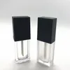 8ml quadrado de alta qualidade quadrado vazio lipgloss tubo transparente bordos bálsos garrafas escova recipiente diy mini refilável garrafa labial lustre tubo