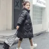 아이들 겨울 학교 소녀 어린이 의류 소년 긴 재킷 아기 소녀 옷 가짜 모피 칼라 코트 Snowsuit 겉옷 코트 파카 H0910