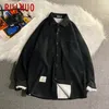 男性服ブラウス長袖フランネルファッションビンテージ服2xl春220309