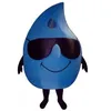 Halloween Water Drop With Sunglass Mascot Costume High Quality customize Cartoon Anime theme character Adult Size Christmas Birthday Party Fancy Outfit