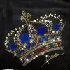 Hoodies dos homens moletom marca da venda do inverno Sweatshirt Strinestone Solto enorme pulôver retro Crown Crown Hoodie