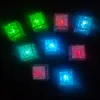 Night Lights RGB flash led cube lighting Ice Cubes lights Flashe Liquid Sensor Water Submersible Bar Light Up for Club Wedding Party