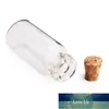 50st 5ml liten tom klar flaska transparenta mini korkflaskor som önskar glasmeddelande injektionsflaskburkar