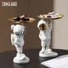 Diver Statue With Tray Sculpture Home Decor Figurine Desk Storage Multifunction TV Cabinet Ornaments Room Decoration Crafts Gift 220115