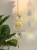 Nyckelringar Celestial Moon Sun Catcher Crystal Rainbow Maker Window Diy Home Boho Room Wall Car Decor Chandelier Prisms Witchy Catch271r