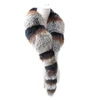 SHZQ Real Natural Fox Fur Collar Trim Acessórios Quente Inverno Mulheres Collar Masculino Feminino Cerca de 112cm Feminino Genuine Pele Scarf Wrap H0923