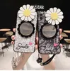 Make-up Mirror Girl Women Cartoon Flower Bear Cell Phone Cases iPhone 12 11 Pro Max XR XS X 8 7 Plus