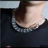 Kedjor halsband hängsmycken smycken droppleverans 2021 karakteristisk design transparent akryl kubansk länk kedja hip hop mens halsband för p