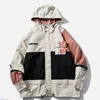 メンズトレンチコート秋の男コットンカジュアルルーズフィットデザインジャケットオーバーコートジャケットパーカープラスサイズ