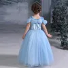 Barnkläder Cinderella Cosplay Princess Kostym Barn Fancy Dop Dresses