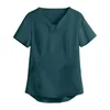 High Quality V-neck Scrub Tops Beauty Salon Nursing Elastic Waist Pants Unisex Breathable Uniform Accessorie