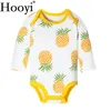 Bebê meninos bodysuit recém-nascido roupas manga longa um macacão de uma peça 100% algodão bebe roupas zoológico animal dos desenhos animados camiseta 0-2Y 210413