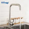 Frapp Hoge Kwaliteit Rvs Zwarte Spuit Verf Keukengootsteen Kraan Enkele Handvat Koude en Water Mixer Kranen Y40001 / 3 210724