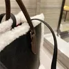 Luxus-Handtasche, Designer-Taschen, Umhängetaschen, Umhängetasche, Clutch-Tasche, Geldbörse, Geldbörsen, Blumenbuchstaben, Plüsch, hohe Kapazität, Schwarz, Weiß, Braun, farblich passende Damen-Handtaschen