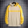 2021 HERFST Lente Mode Patchwork Heren Hip Hop Lange Mouw Trui Hoodies Sweatshirt Kleding Plus Oversize 6XL 7XL 8XL H1227