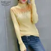 Fashion Short Sleeve Slim Summer Shirt Sexy Women's Bottoming Korean Hollow Knitted Blouse 11243 210508