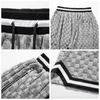 White Black Plaid Jogger Shorts Men Hip Hop Drop-crotch Sweat Shorts Women Streetwear Checkered Patch Sweat Pants Male C0607