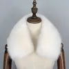 Jkp Men's and Women's Fox Collar 100% Natural Fox Collar Scarf Winter Neck Warm Jacket Leather Collar Large Cap Trim H0923