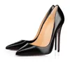 Red Bottoms designer schoen Hoge hakken 8 10 12CM Dus Kate Naakt Wit dames dames Jurk Feest Bruiloft Kantoor Carrière Echt leer Puntneus Pumps maat 35-44