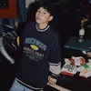 Preppy Style Marque Vintage Lettre Imprimer Sweat-shirt à col ras du cou pour adolescentes Fille Manches longues Tops Coréen Harajuku Vêtements 211104