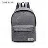 DIDA BEAR Marca Canvas Uomo Donna Zaini Borse da scuola grandi per adolescenti Ragazzo Ragazze Zaino per laptop da viaggio Zaino Mochila Grigio 210922