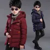 Boy Down Jas Winter Baby Jongens Mode Hooded Parkas Dikke Lange Versie Kinderen Houd Warme Bovenkleding Kinderkleding 211111