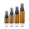 500pcs 5ml 10ml 15ml 20ml Vacío Señora Mini Botella de atomizador portátil Viaje Recargable Perfume Spray Glass