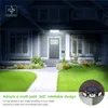 Buiten wandlampen ZONDELIJKE ZEKERINGSLAMPEN 3 KOP MOOIDE SENSOR Lichten Verstelbare Buiten Spichtlights 360 ﾰ Roteerbare IP67 Waterdichte veranda Garden Patio Yard Garage