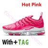 2023 Cushion Vapors Tn Plus Mens Running Shoes Designer Bubblegum Yolk Hot Pink Fresh Knicks Magenta Black Royal Rainbow Tênis Masculino Feminino Tênis Tamanho Máximo 36-45