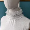 蝶ネクタイの女性のハーフシャツの取り外し可能な襟のための襟の白い色の白い偽のカラーブラウスセーター偽