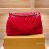 Designer- Women Wave Multi Pochette Bag ruxurysバッグレザー刺繍入りクロスボディハンドバッグチェーンメッセンジャーショルダーハンドバッグ