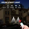 3000mAh IPX65 Vattentäta solarslampor Pir rörelsessensor Trädgårdsvägg utomhus inomhus Solar Street Lamp Smart Remote Control Lamping