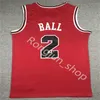 Män 2 Lonzo Ball Basketball Jersey 11 DeMar Derozan 23 Dennis 91 Rodman Scottie 33 Pippen Red White Black Blue Stripe Shirt Partihandel