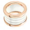 fashion titanium steel love ring silver rose gold for lovers white black Ceramic couple For gift5686853
