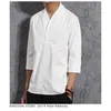 Sinicism Store Hommes Harajuku Coton Lin Tshirt Hommes Été Solide Streetwear Modes Blanc T-shirts Mâle T-shirts D'été 210409