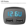 Zestaw samochodowy Dual Bluetooth Ports 3.1A Ładowarka papierosów USB Lżejszy 12V / 24 V Digital Voltmeter Darmowy Shpping