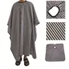 Noir Blanc Rayures Coiffeur Tablier Coupe De Cheveux Cape Articles De Fête Polyester Pongé Salon De Coiffure Boutique Barber Capes Tabliers Coiffeurs Robe JY0581